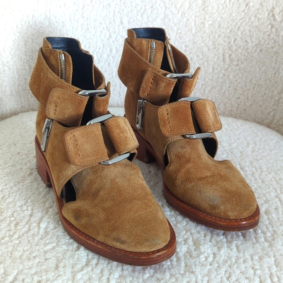 3.1 Phillip Lim Shoes - 3.1 Philip Lim Brown suede cutout Adis ankle boots